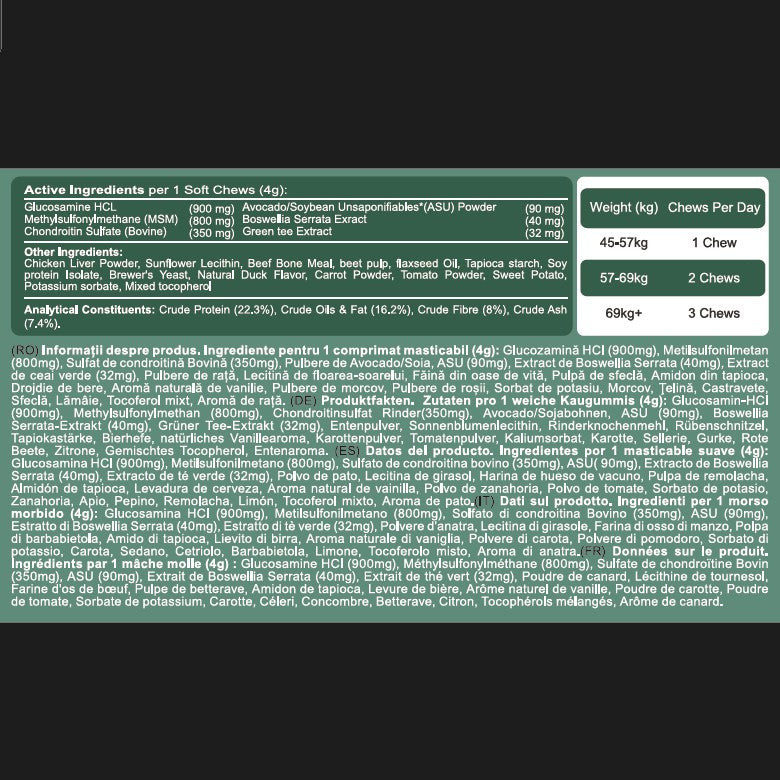 Hip & Joint Chews 45kg+ Dogs